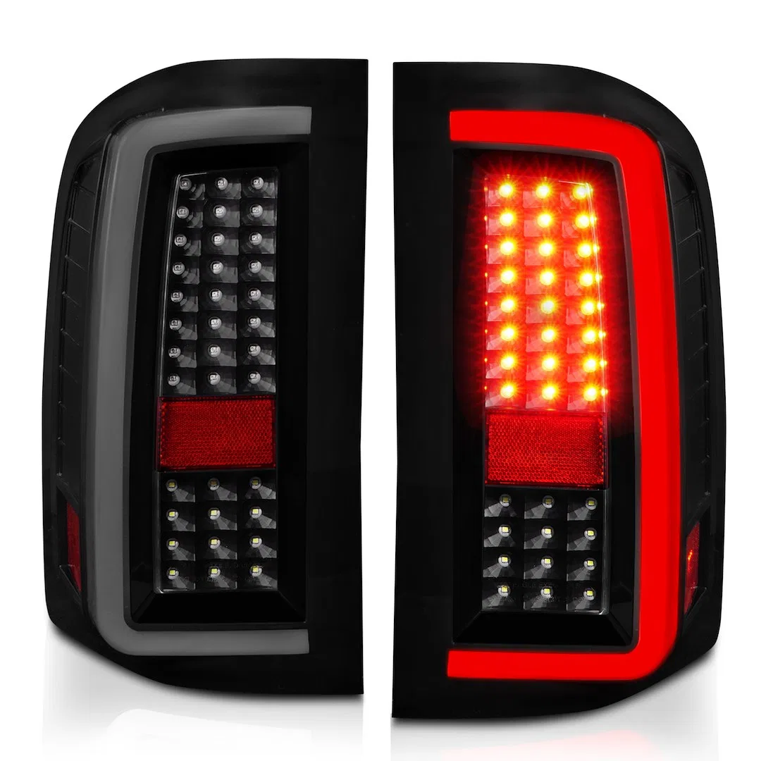 311381 – ANZO Tail Light Assembly, LED Smoke Lens Black Housing Clear Bulb With White Light Bar Set of 2
